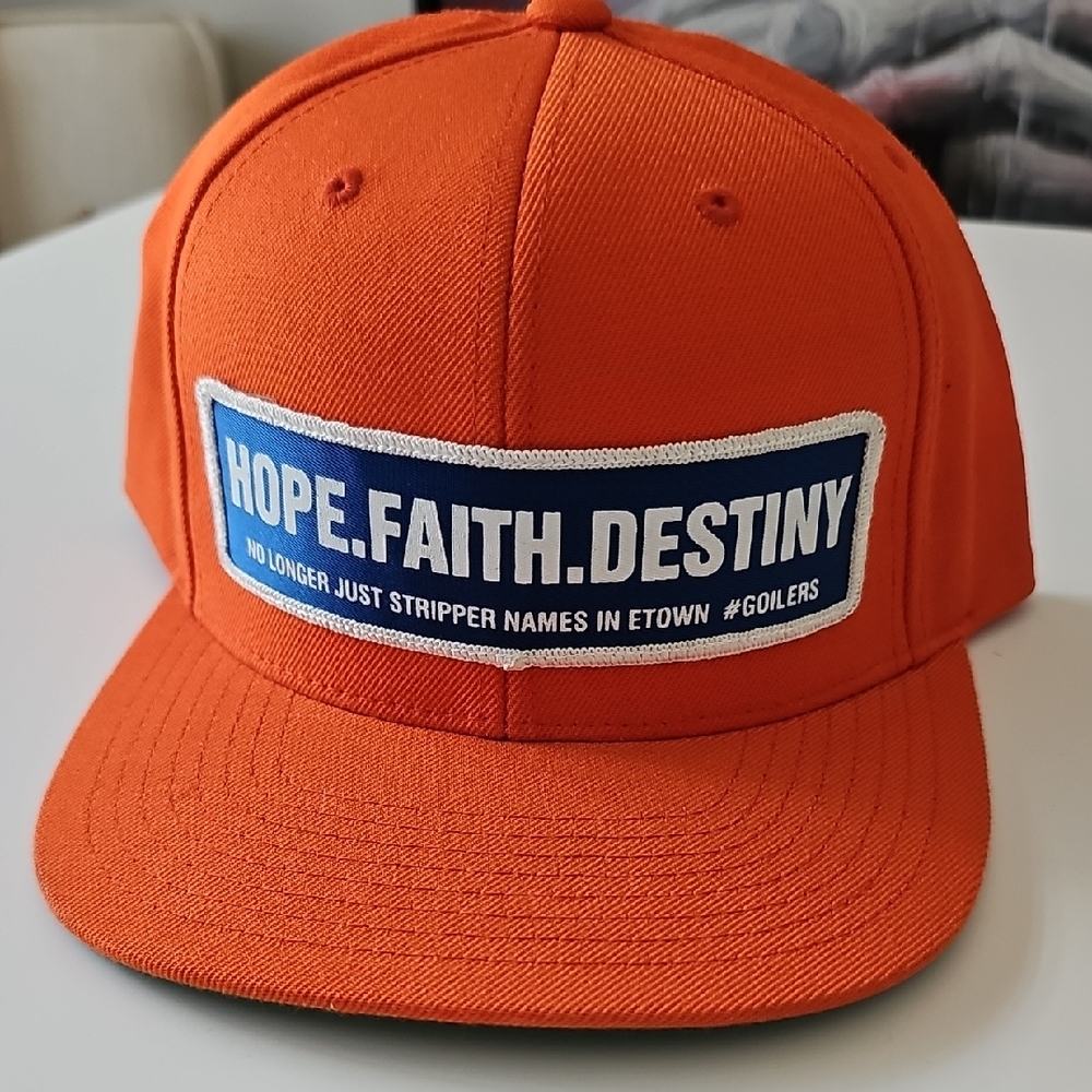 Orange Hope Faith Destiny Cap